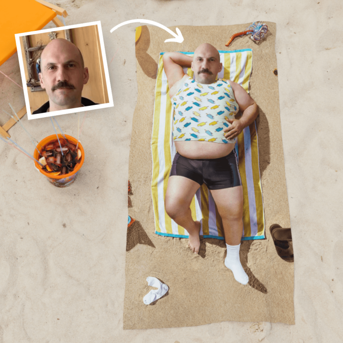 Personlig strandhåndkle